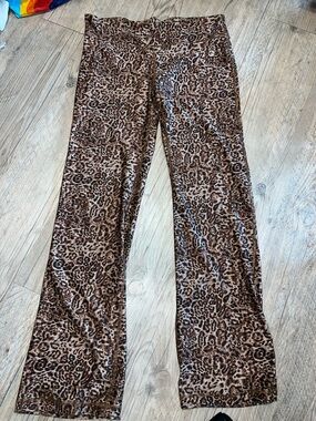 VOGO Athletica Leopard-Print Activewear Bottoms - Brown/Tan
